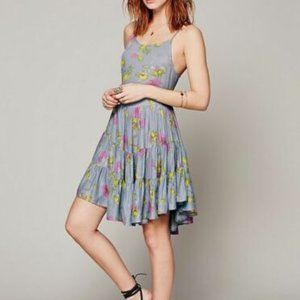 Free People Circle of Flowers Lace Up Floral Dress